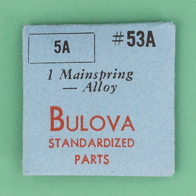 Genuine Bulova Part 53A Alloy Mainspring 5A NOS 0132