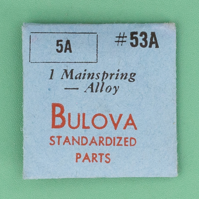 Genuine Bulova Part 53A Alloy Mainspring 5A NOS 0135
