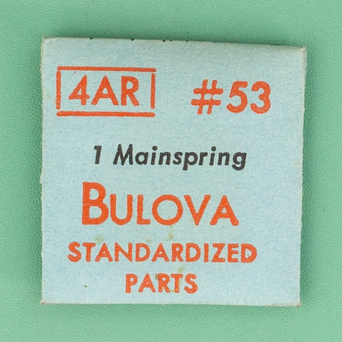 Genuine Bulova Part 53 Mainspring 4AR  4AU 4AX NOS 0144