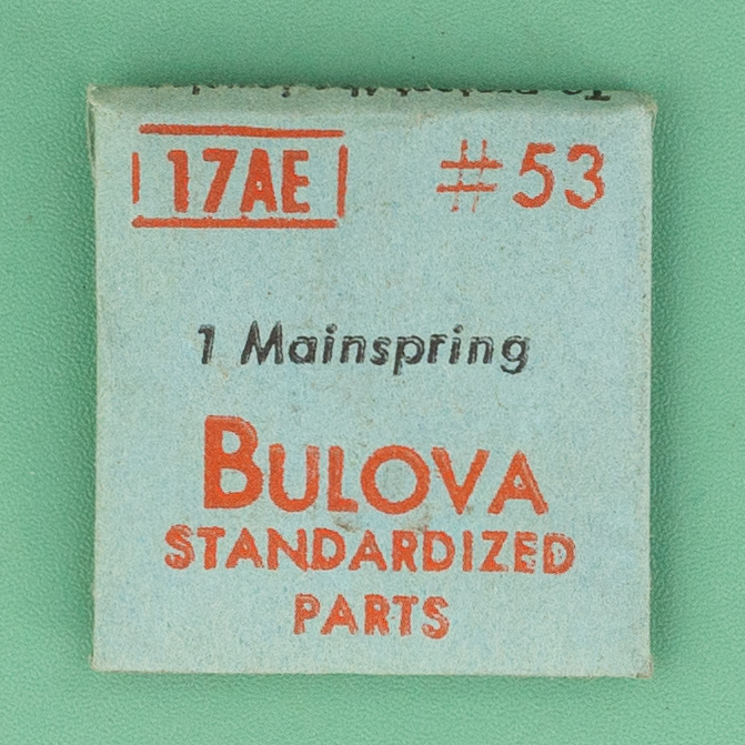 Genuine Bulova Part 53 Mainspring 17AE NOS 0150