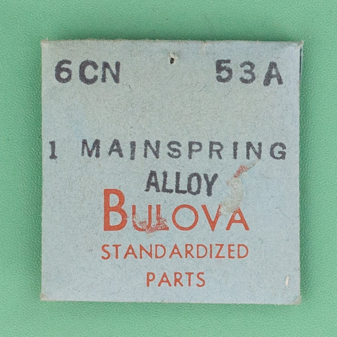 Genuine Bulova Part 53A Alloy Mainspring 6CN NOS 0160