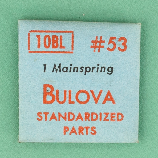 Genuine Bulova Part 53 Mainspring 10BL 10ZL NOS 0162