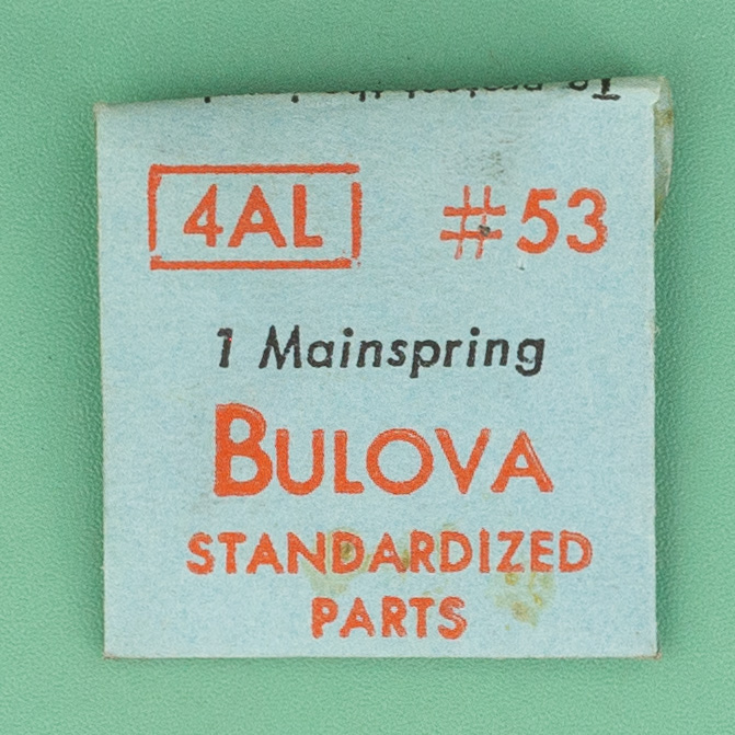 Genuine Bulova Part 53 Mainspring 4AL 5AP NOS 0168