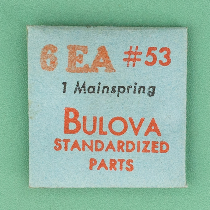 Genuine Bulova Part 53 Mainspring 6EA 6EB NOS 0172
