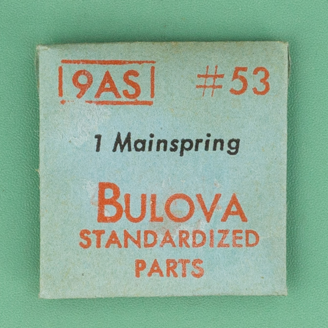 Genuine Bulova Part 53 Mainspring 9AR 9AS NOS 0174