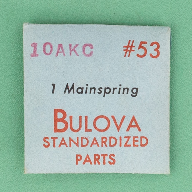 Genuine Bulova Part 53 Mainspring 10AKC 10AKCS 10AKCSH NOS 0181
