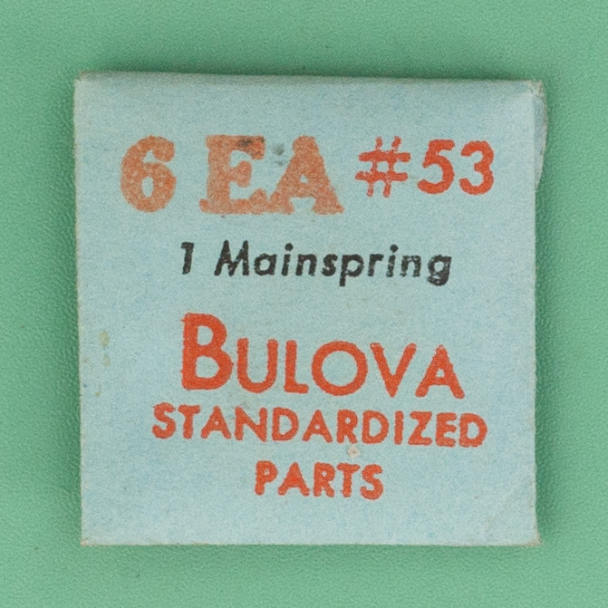 Genuine Bulova Part 53 Mainspring 6EA 6EB NOS 0188