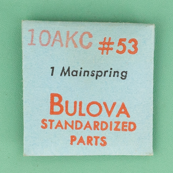 Genuine Bulova Part 53 Mainspring 10AKC 10AKCS 10AKCSH NOS 0189