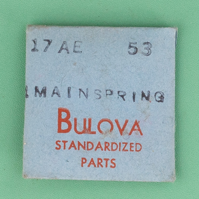 Genuine Bulova Part 53 Mainspring 17AE NOS 0190