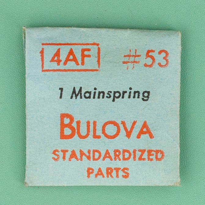Genuine Bulova Part 53 Mainspring 4AF NOS 0192
