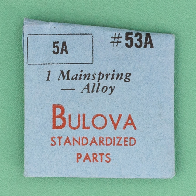 Genuine Bulova Part 53A Alloy Mainspring 5A NOS 0196
