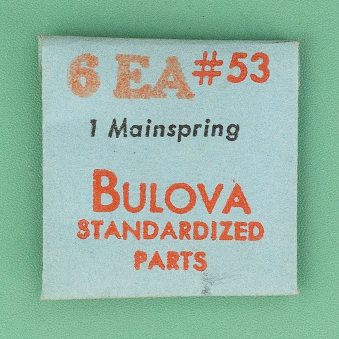 Genuine Bulova Part 53 Mainspring 6EA 6EB NOS 0202