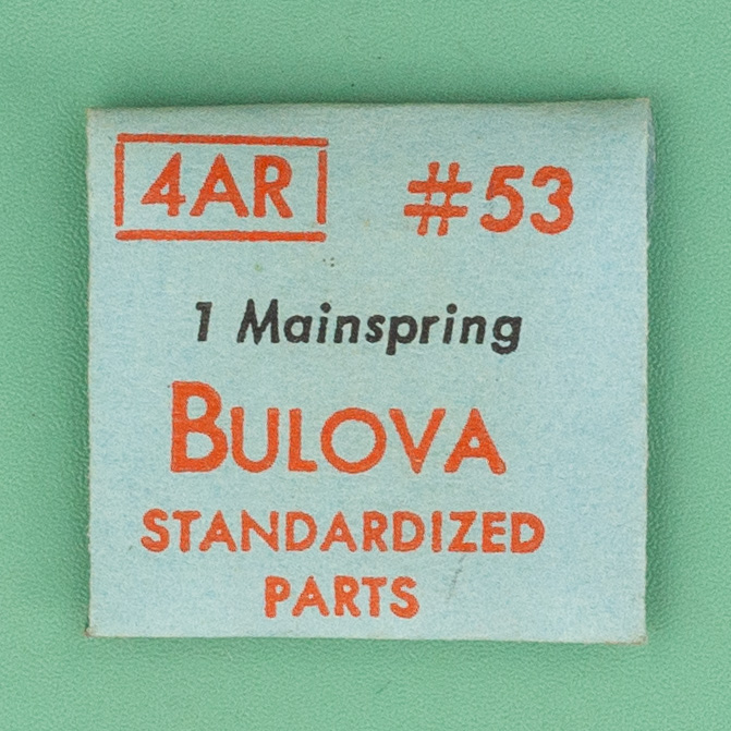 Genuine Bulova Part 53 Mainspring 4AR 4AU 4AX NOS 0204