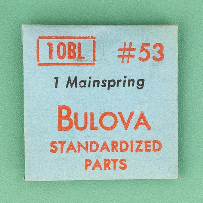 Genuine Bulova Part 53 Mainspring 10BL 10ZL NOS 0206