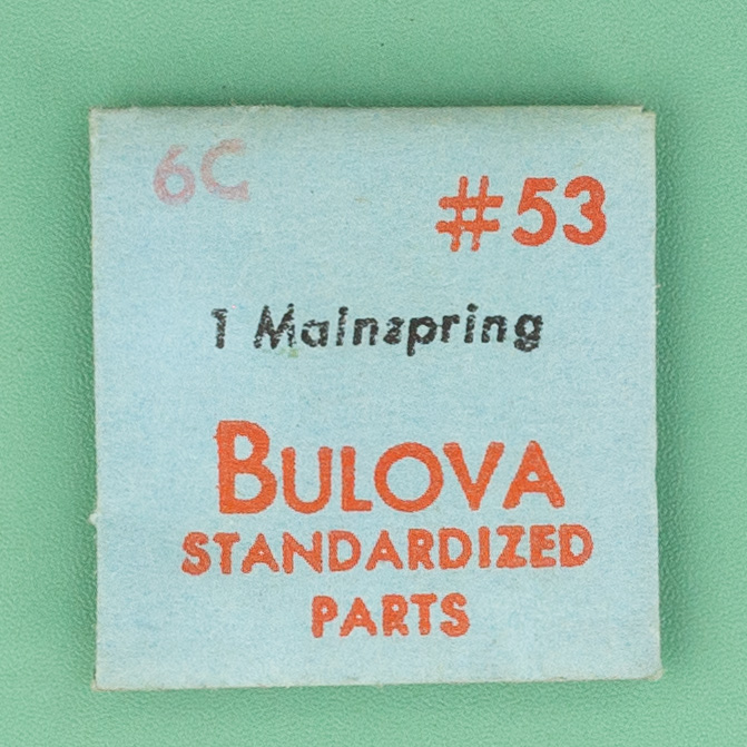 Genuine Bulova Part 53 Mainspring 6C NOS 0210