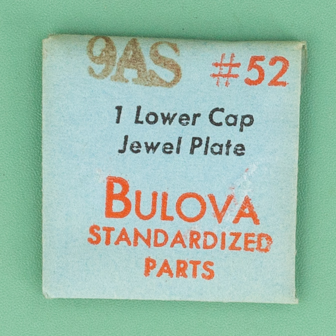 Genuine Bulova Part 52 Lower Cap Jewel Plate 9AS 9ASC NOS 0221