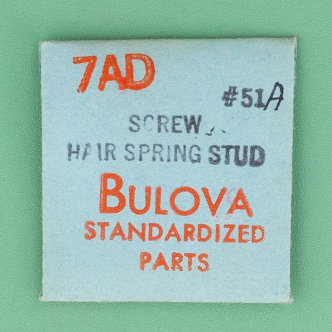 Genuine Bulova Part 51A Hairspring Stud Screw 7AD 7ADC NOS 0222