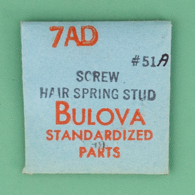 Genuine Bulova Part 51A Hairspring Stud Screw 7AD 7ADC NOS 0225