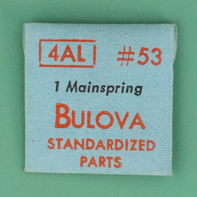 Genuine Bulova Part 53 Mainspring 4AL 5AP NOS 0226
