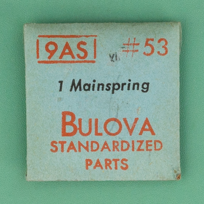 Genuine Bulova Part 53 Mainspring 9AR 9AS NOS 0227