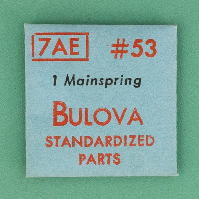 Genuine Bulova Part 53 Mainspring 7AE 7AB 7AR NOS 0228