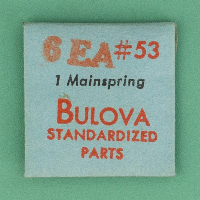 Genuine Bulova Part 53 Mainspring 6EA 6EB NOS 0229