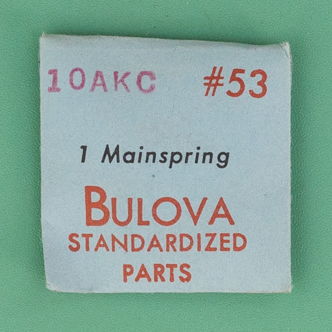 Genuine Bulova Part 53 Mainspring 10AKC 10AKCS 10AKCSH NOS 0230