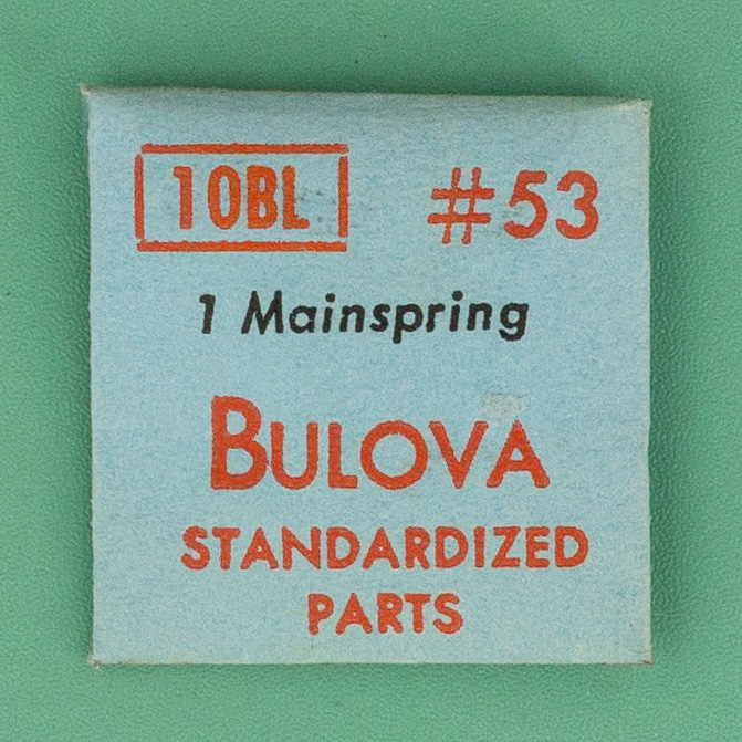 Genuine Bulova Part 53 Mainspring 10BL 10ZL NOS 0231