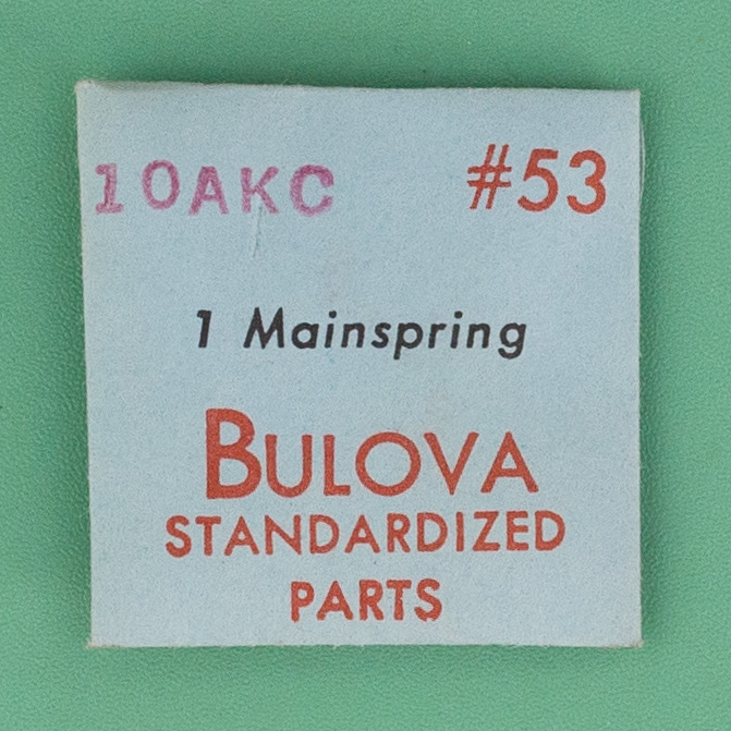 Genuine Bulova Part 53 Mainspring 10AKC 10AKCS 10AKCSH NOS 0233