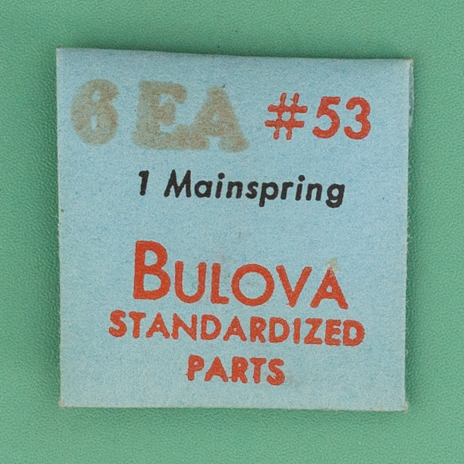 Genuine Bulova Part 53 Mainspring 6EA 6EB NOS 0235