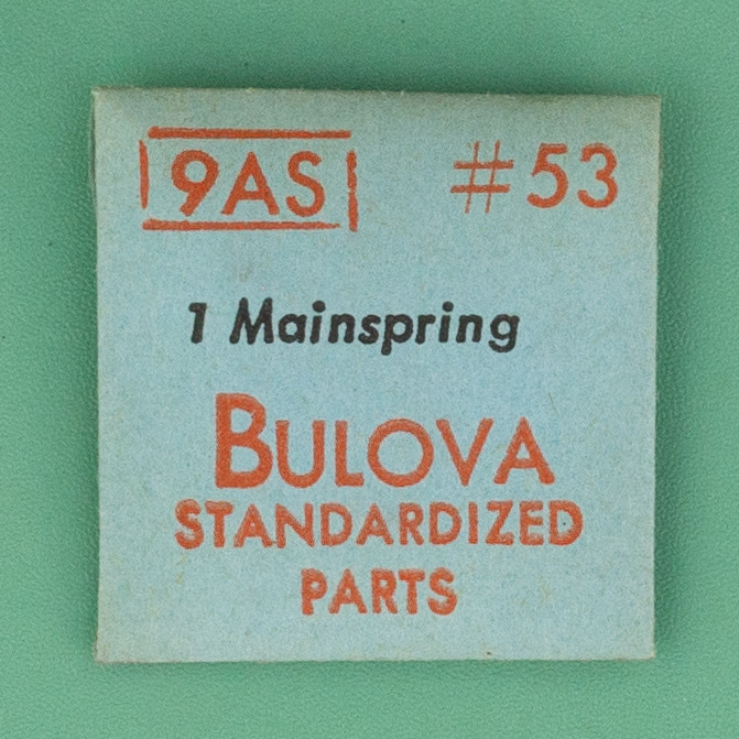 Genuine Bulova Part 53 Mainspring 9AR 9AS NOS 0236