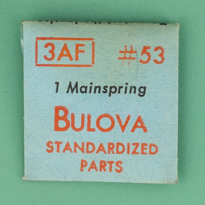 Genuine Bulova Part 53 Mainspring 3AF 3AN NOS 0239