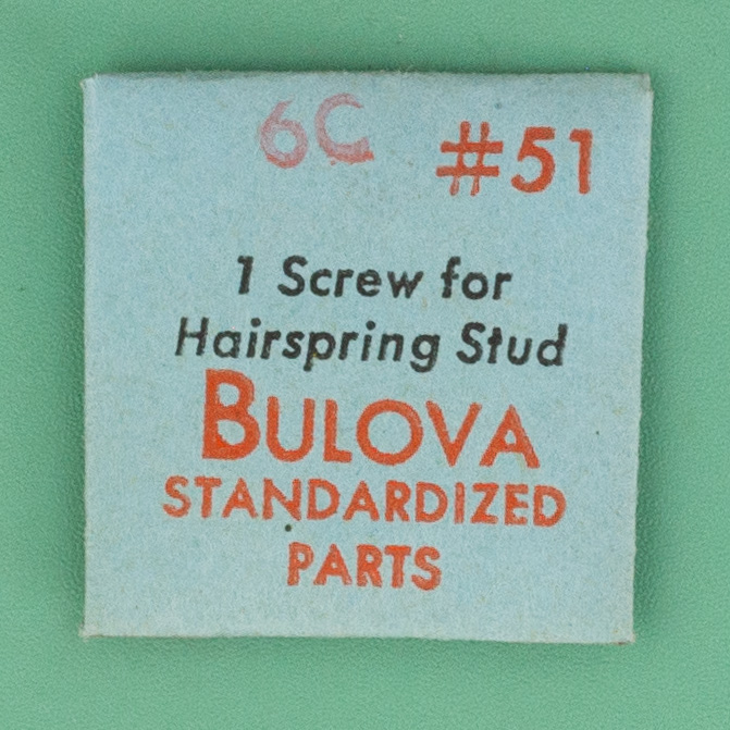 Genuine Bulova Part 51 Screw for Hairspring Stud 6A 6C 6CK 6CN NOS 0240