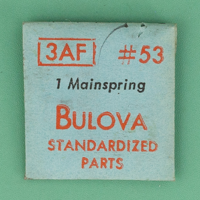 Genuine Bulova Part 53 Mainspring 3AF 3AN NOS 0245