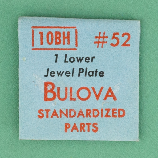Genuine Bulova Part 52 Lower Jewel Plate 10BH 10BM NOS 0246