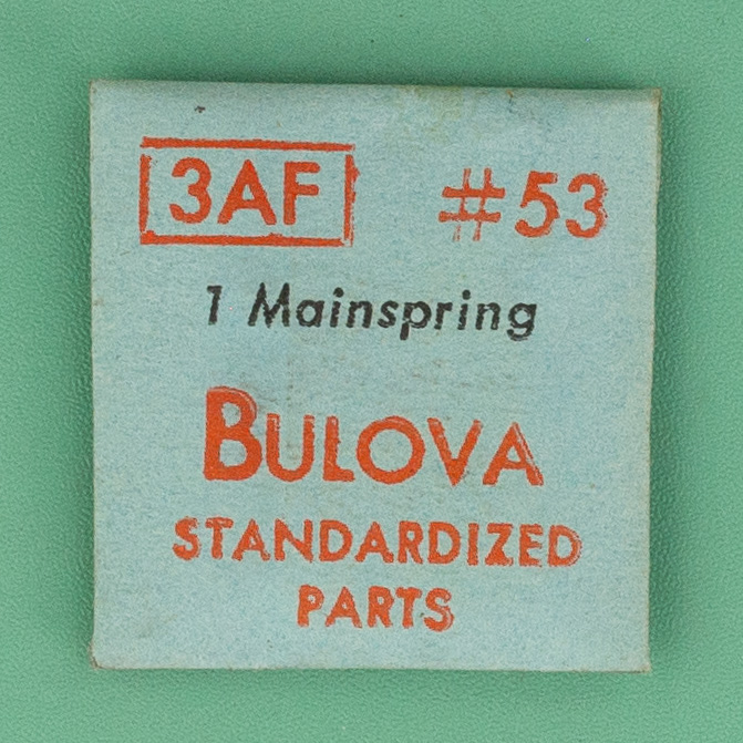 Genuine Bulova Part 53 Mainspring 3AF 3AN NOS 0249
