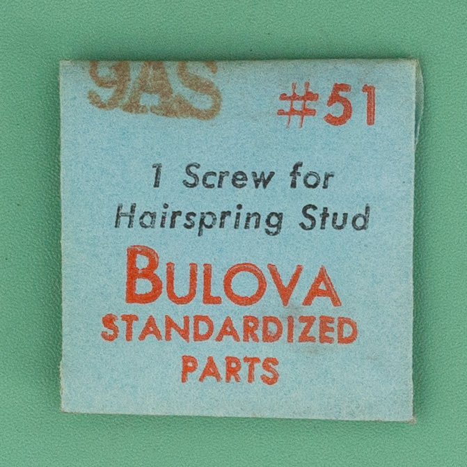 Genuine Bulova Part 51 Screw for Hairspring Stud 9AS 9ASC 10BC NOS 0251
