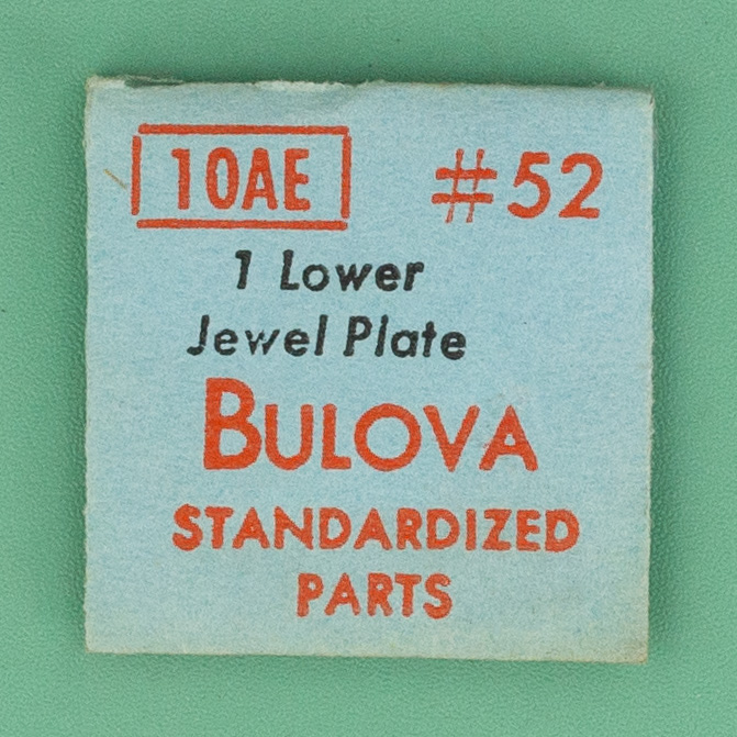Gen Bulova Part 52 Lower Jewel Plate 10AE 10AECS 10AH 10AN 10ANCS 10AX 10AXCS NO