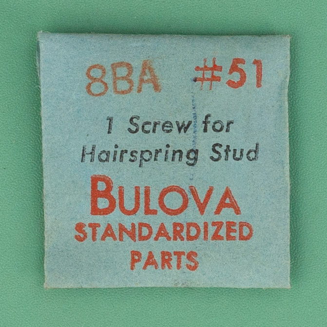 Genuine Bulova Part 51 Screw for Hairspring Stud 8BA NOS 0256