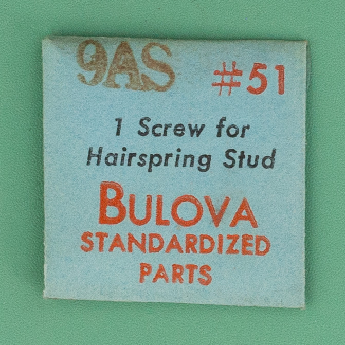 Genuine Bulova Part 51 Screw for Hairspring Stud 9AS 9ASC 10BC NOS 0259