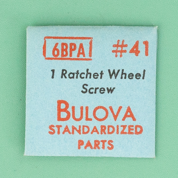 Gen Bulova Part 41 Ratchet Wheel Screw 6BP 6BPA 6CHAC 6CMA NOS 002