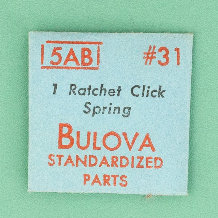 Gen Bulova Part 31 Ratchet Click Spring 7AK 10AK 10BH NOS 004