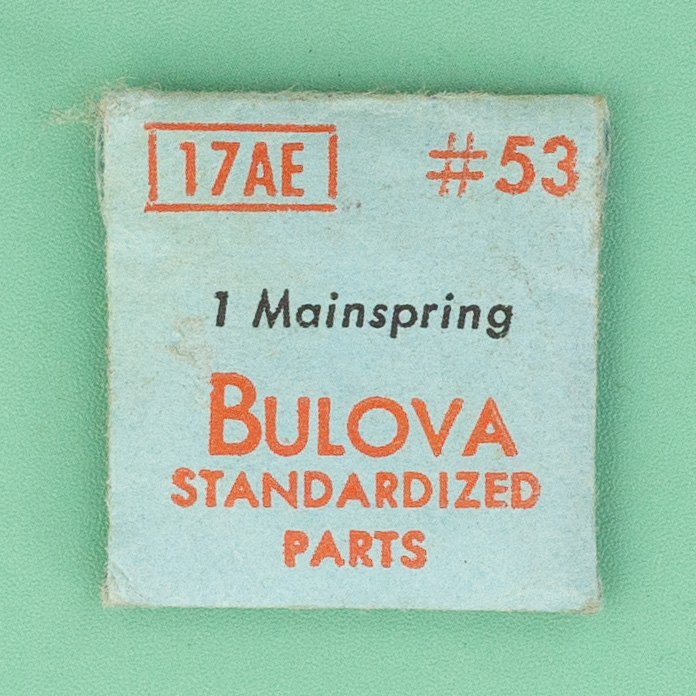 Genuine Bulova Part 53 Mainspring 17AE NOS 005