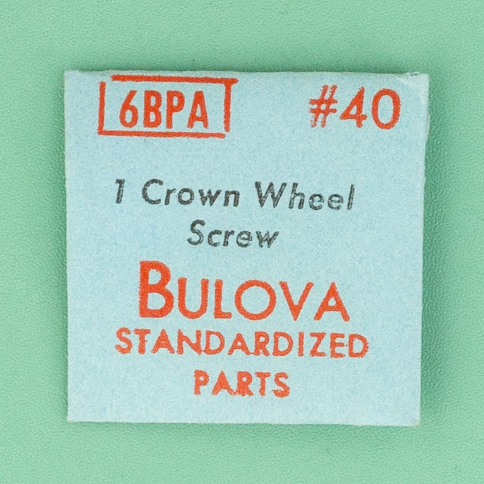 Gen Bulova Part 40 Crown Wheel Screw L.H. 6BP 6BPA 6CHAC 6CMA 6COAC NOS 010