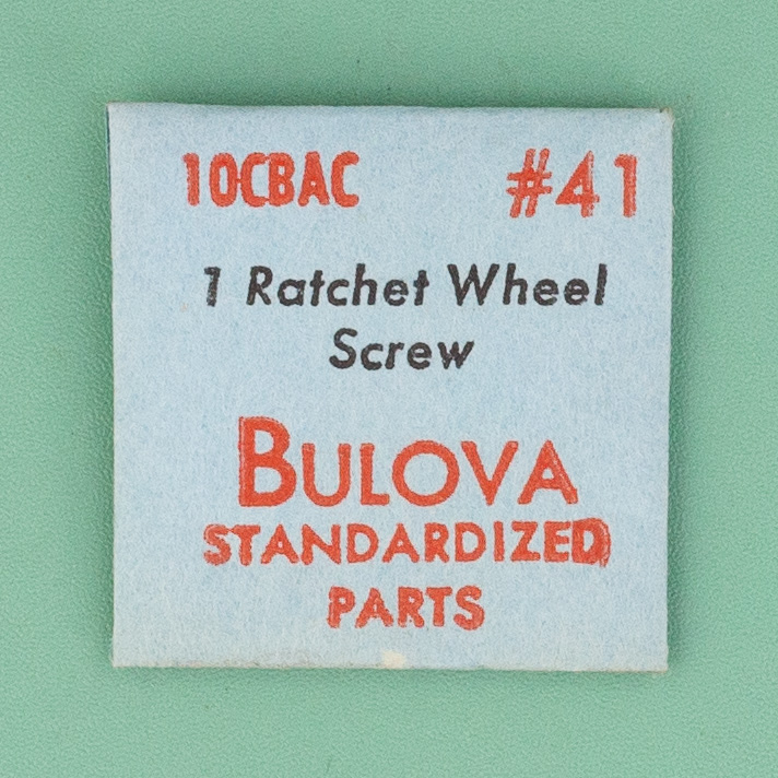 Gen Bulova Part 41 Ratchet Wheel Screw 10CBAC 10CBCD 11AC 11ACC NOS 015