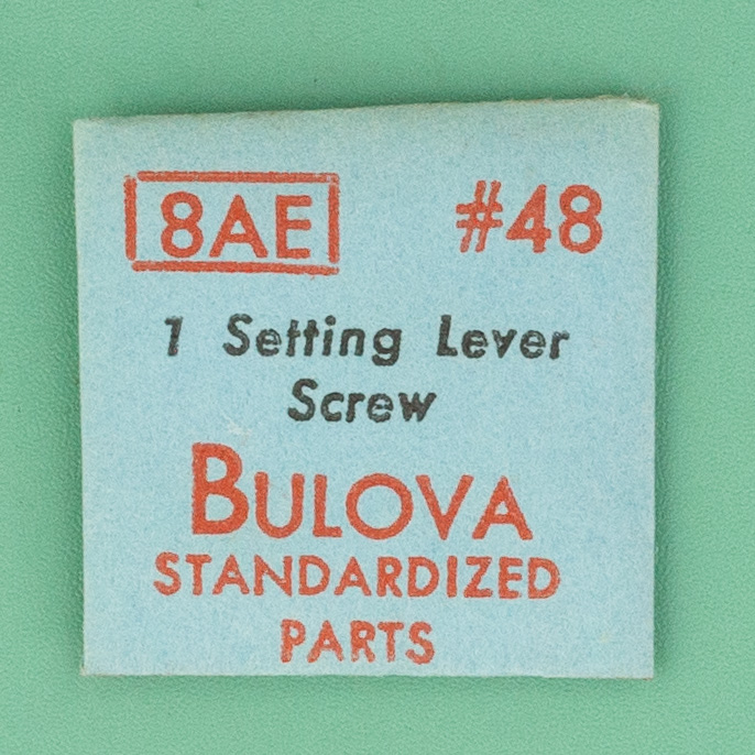 Genuine Bulova Part 48 Setting Lever Screw 8AC 8AE NOS 034