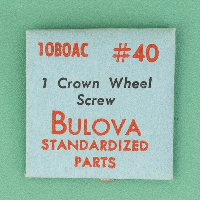 Genuine Bulova Part 40 Crown Wheel Screw L.H. 10BOAC 10BPAC 10BP NOS 035