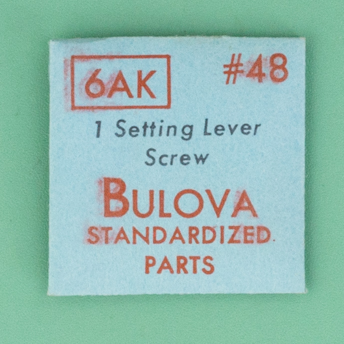 Genuine Bulova Part 48 Setting Lever Screw 6AK 6BA 6BC 6BD 6BM NOS 064