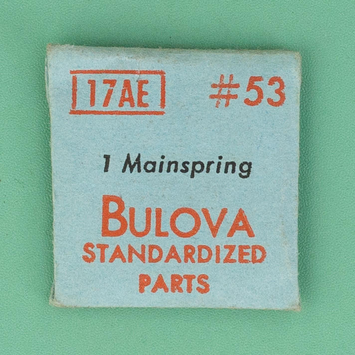 Genuine Bulova Part 53 Mainspring 17AE NOS 0069