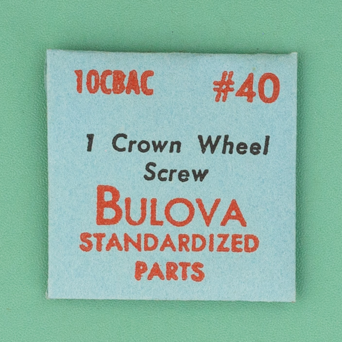 Gen Bulova Part 40 Crown Wheel Screw 10CBAC 10CBCD 11AC 11ACAC 11ACC NOS 0095